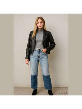 Hidden Two Tone Contrast Jeans Size 31 Straight Leg